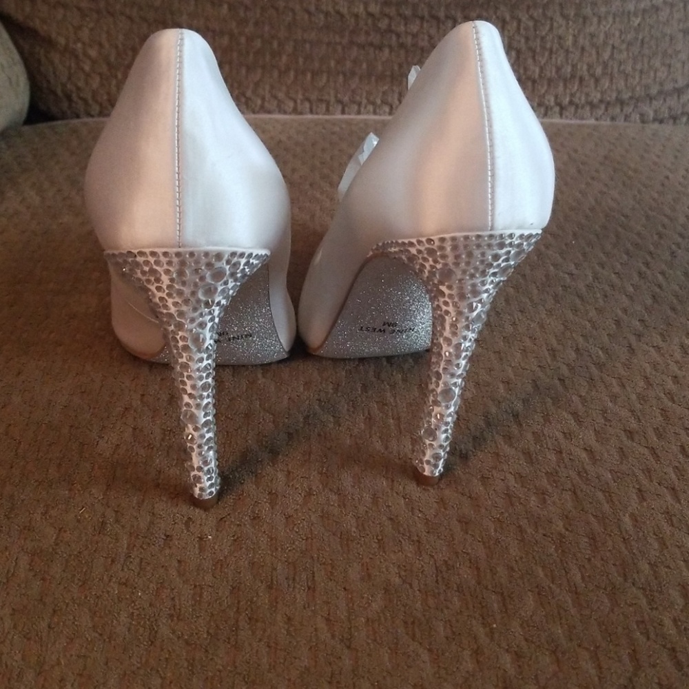 White Nine West heels